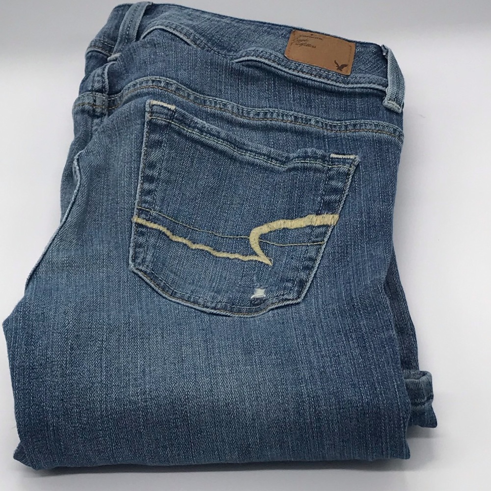 American Eagle Original Boot Distressed Jeans  6